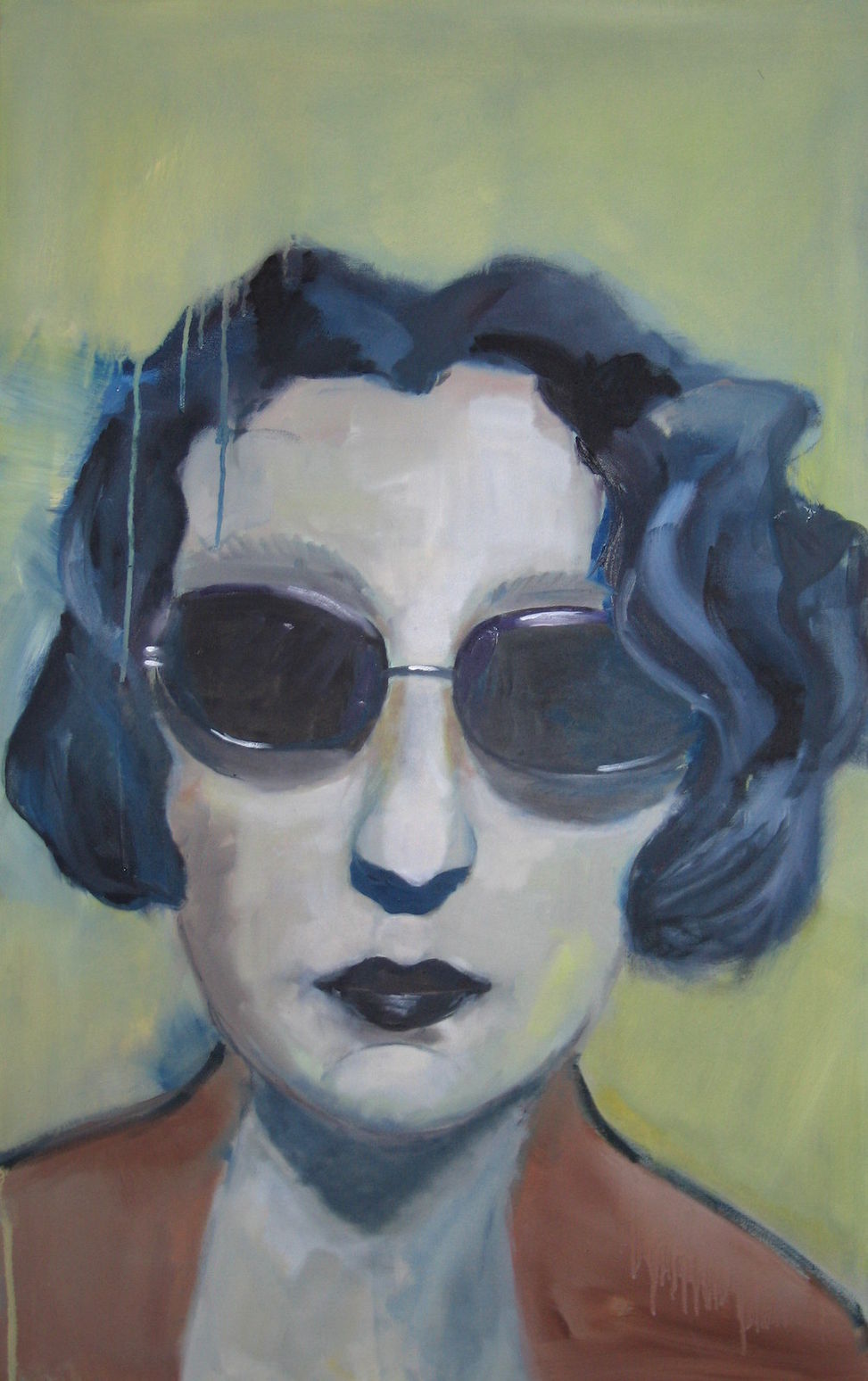 Portrait mit Sonnenbrille - 100 x 60 cm (2008) - Öl a. LW