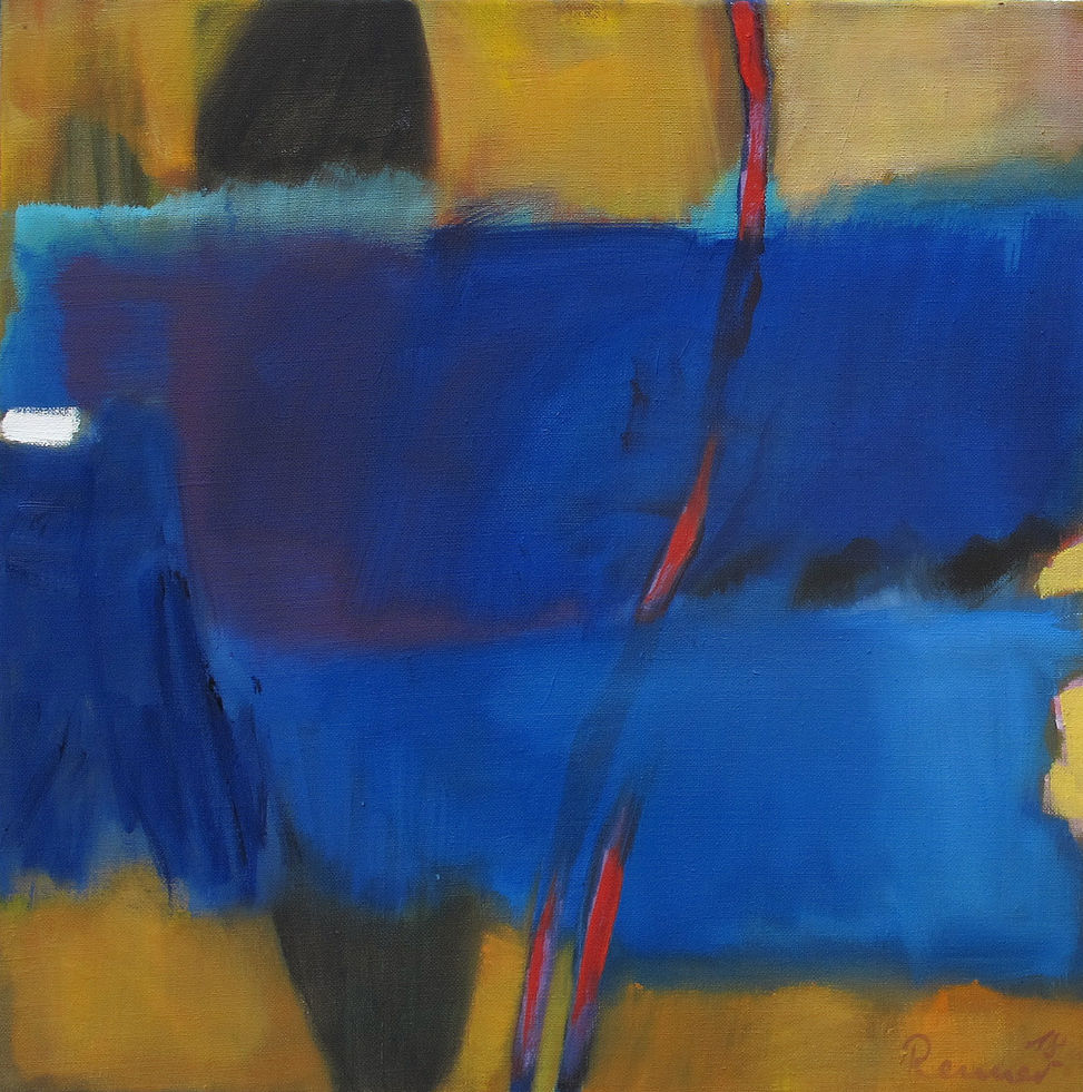 o.T. (blaue Serie) - 50 x 50 cm - Öl/LW - 2018